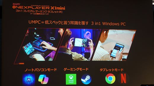 Ryzen AI搭載で“ちょうど良いサイズ”な8.8インチ携帯ゲーミングPC