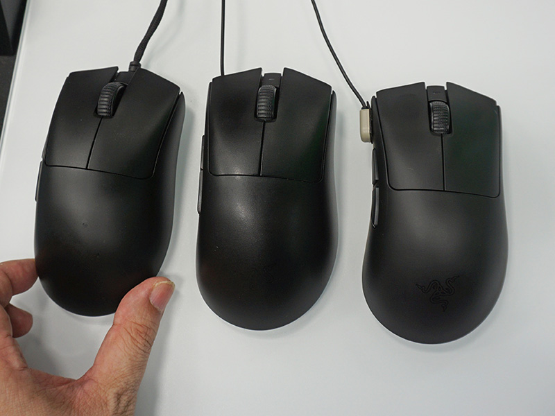 左から「DeathAdder V3」「DeathAdder V3 Pro」「DeathAdder V3 HyperSpeed」
