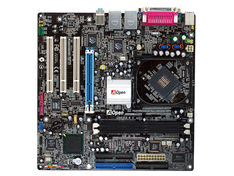 ソケット：Socket479●フォームファクター：microATX●チップセット：Intel 855GME+ICH4-M●対応スロット：AGP、PCI