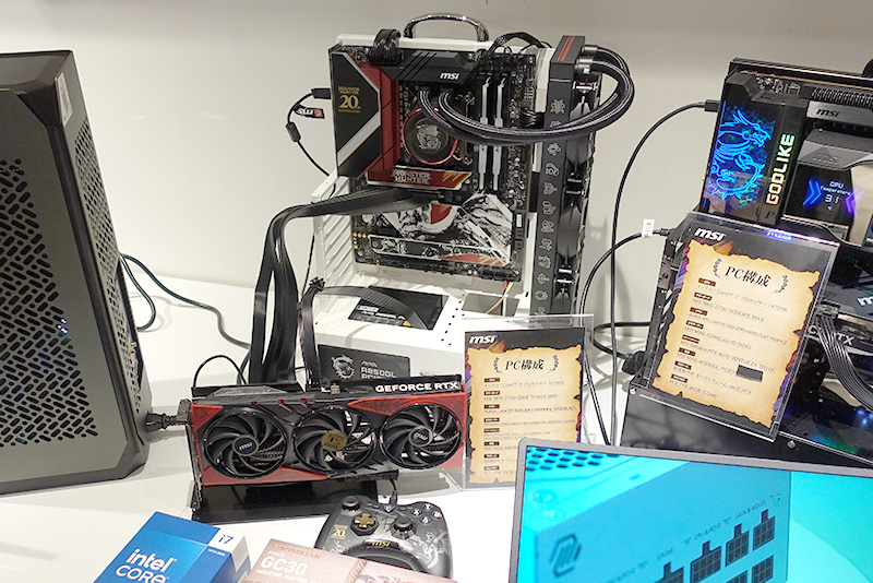 MSIは「モンスターハンター」コラボのパーツも展示
