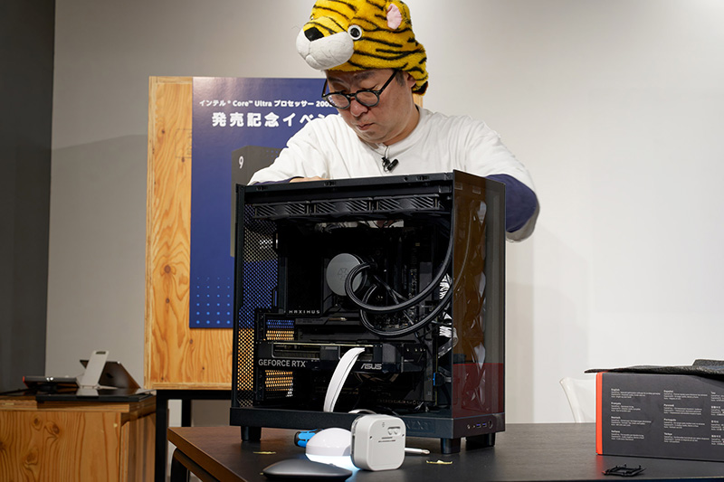 ジサトライッペイ氏が組み立てたCore Ultra 7 265Kマシンは無事起動