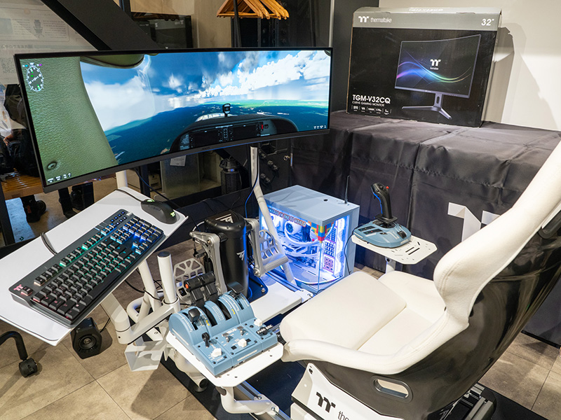 GR500を用いたフライトシム体験コーナー