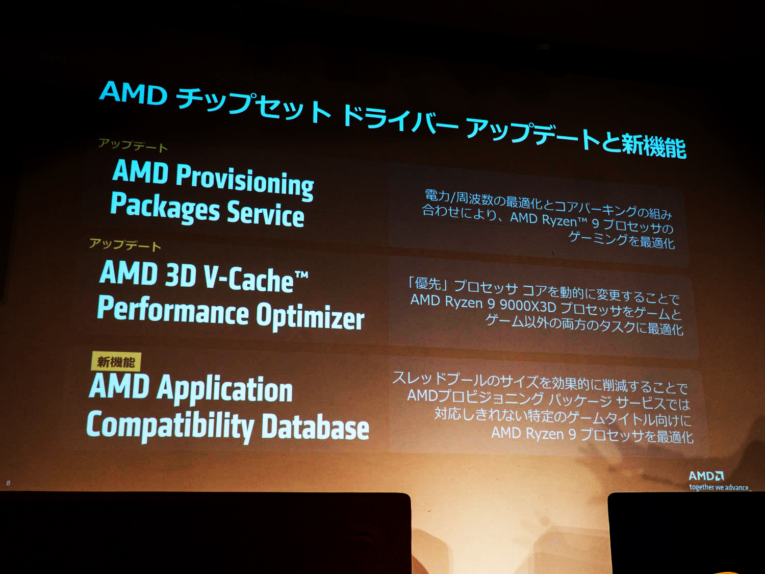 特定のゲームタイトルに対してコア処理の最適化を図っている