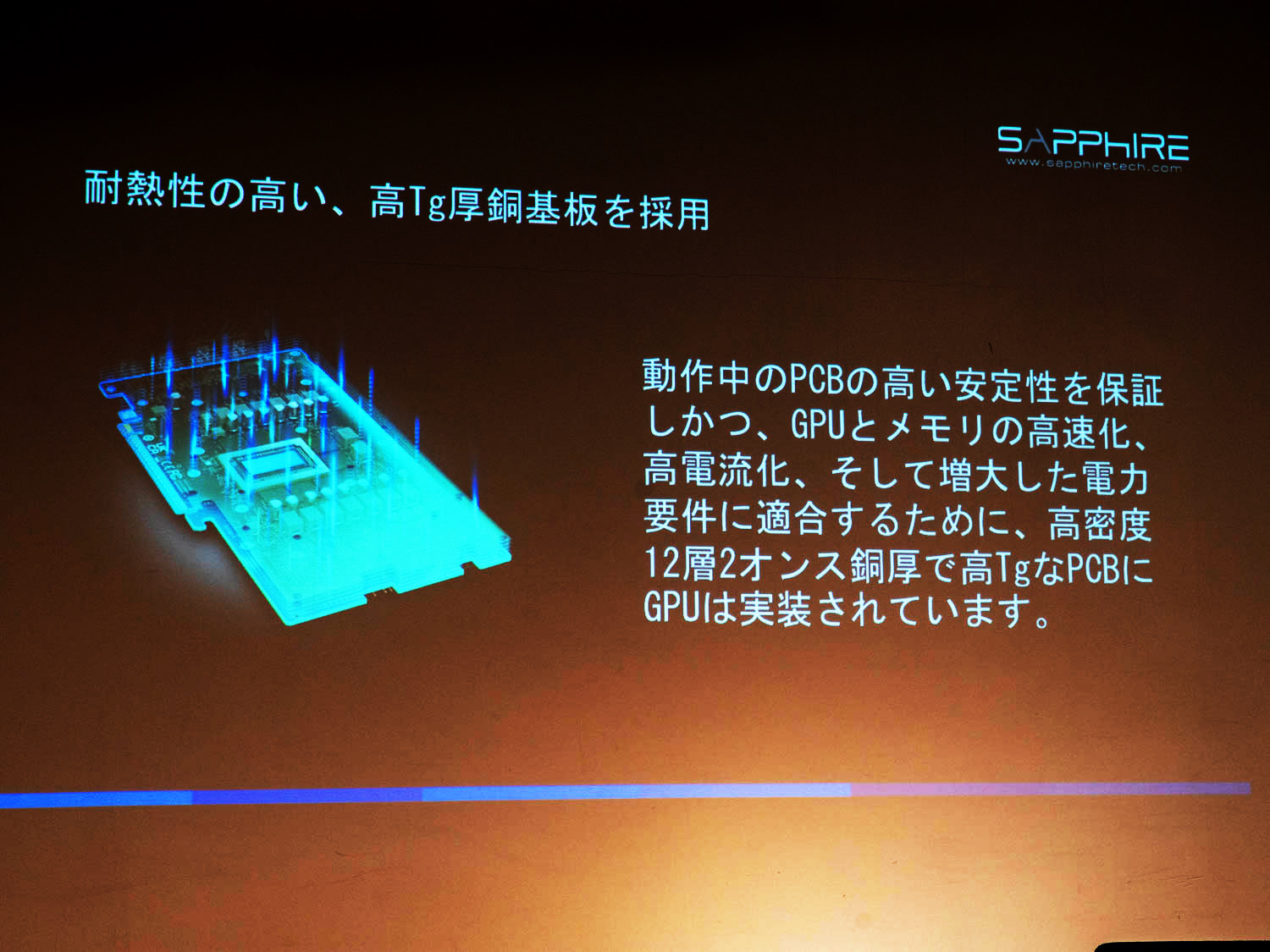 高Tg厚銅基板によって耐熱性を高めた
