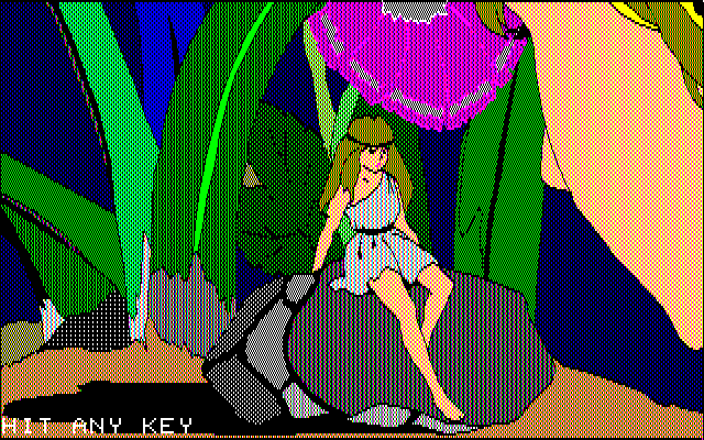 ゲーム中には、想像したよりも多くのグラフィック画面が登場します。絵のクオリティも時代を考えれば良く出来ていますが、瞬間表示などではないため表示されるまでにはそれなりの時間を要しました。