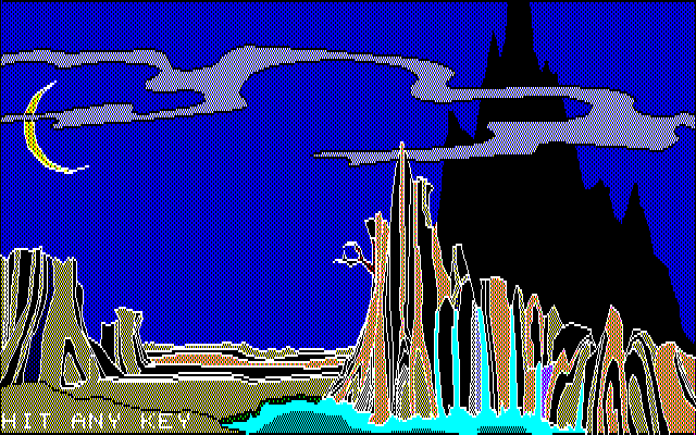 ゲーム中には、想像したよりも多くのグラフィック画面が登場します。絵のクオリティも時代を考えれば良く出来ていますが、瞬間表示などではないため表示されるまでにはそれなりの時間を要しました。