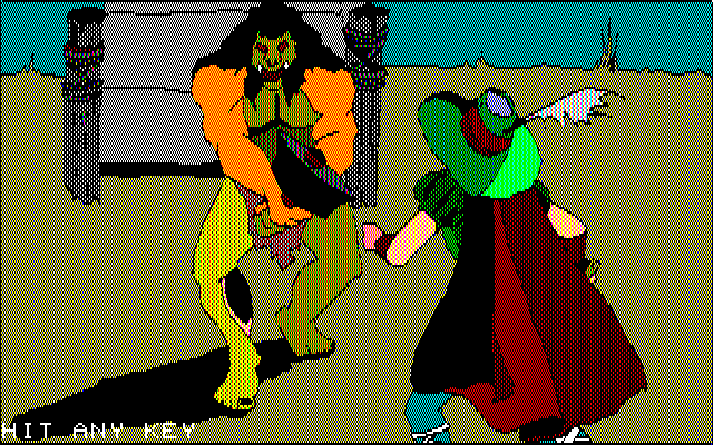 ゲーム中には、想像したよりも多くのグラフィック画面が登場します。絵のクオリティも時代を考えれば良く出来ていますが、瞬間表示などではないため表示されるまでにはそれなりの時間を要しました。