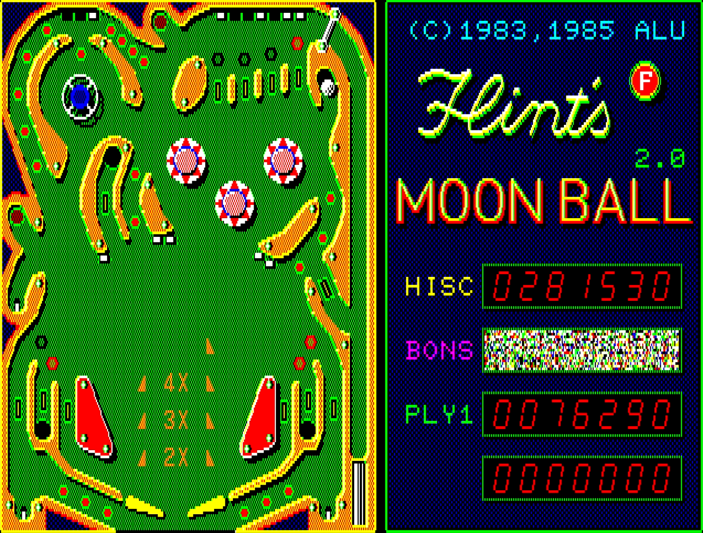 ×1からスタートするボーナスを、×4までアップさせるのを最初の目標にするのが良いでしょう。対象の白いドロップターゲットにボールを当てて落とすか、フリッパーの近くにあるブラックホール(黒い穴)にボールを入れると、倍率がアップしていきます。