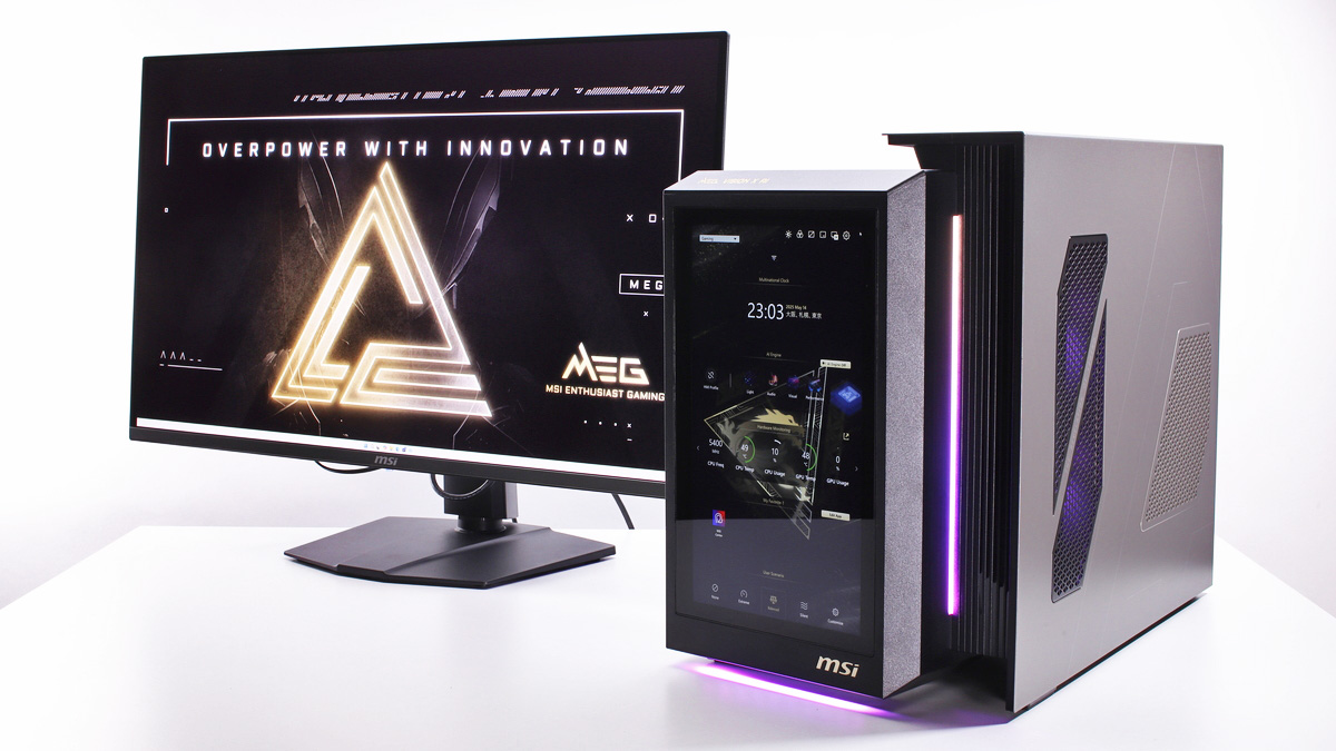 MEG Vision X AI 2NVZ9-014JPは高級感のあるハイエンドゲーミングモニターとも相性が良いデザインなので、予算があればぜひ組み合わせて使用してもらいたい