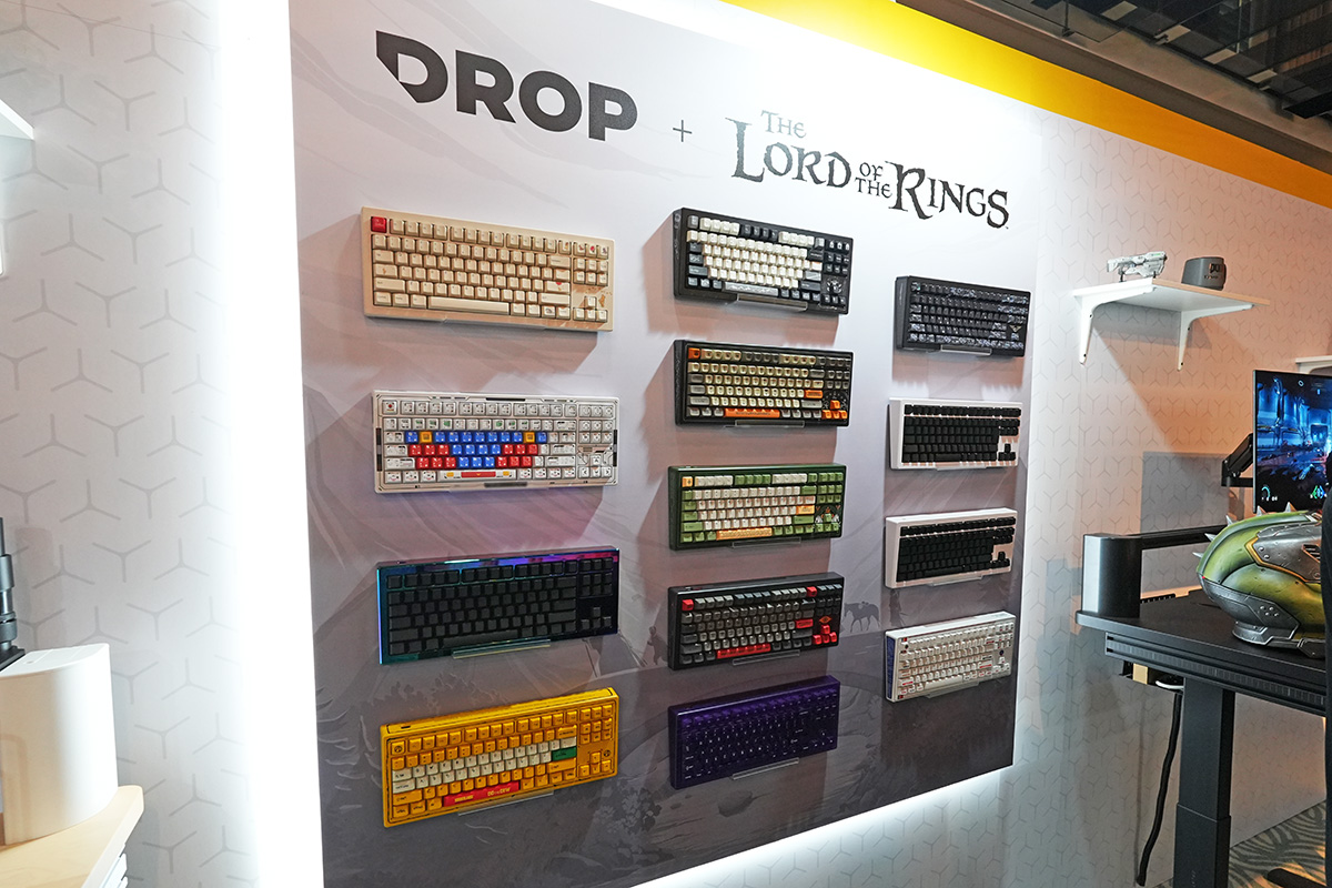 DROPのキーボードも多数展示されていた