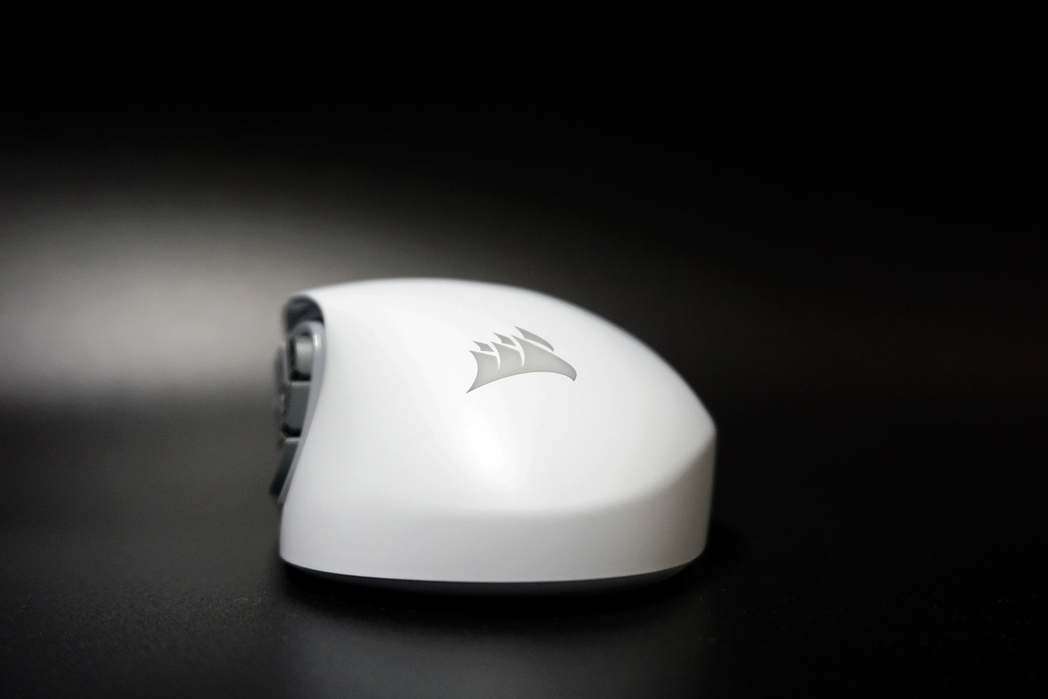 背面、形状とサイドボタンの関係もあり基本的にはかぶせ持ち専用になる。