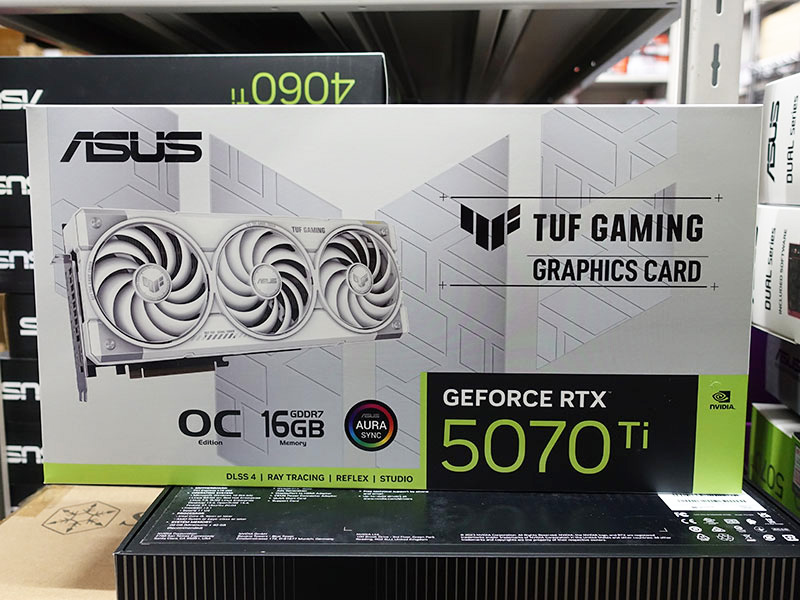 「TUF Gaming GeForce RTX 5070 Ti 16GB GDDR7 White OC Edition（TUF-RTX5070Ti-O16G-WHITE-GAMING）」