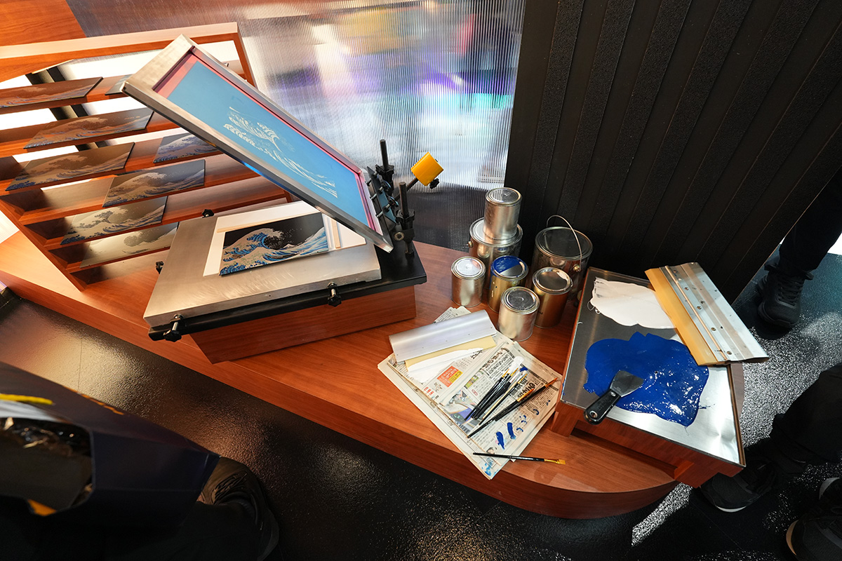 作業現場をイメージした展示スペースも