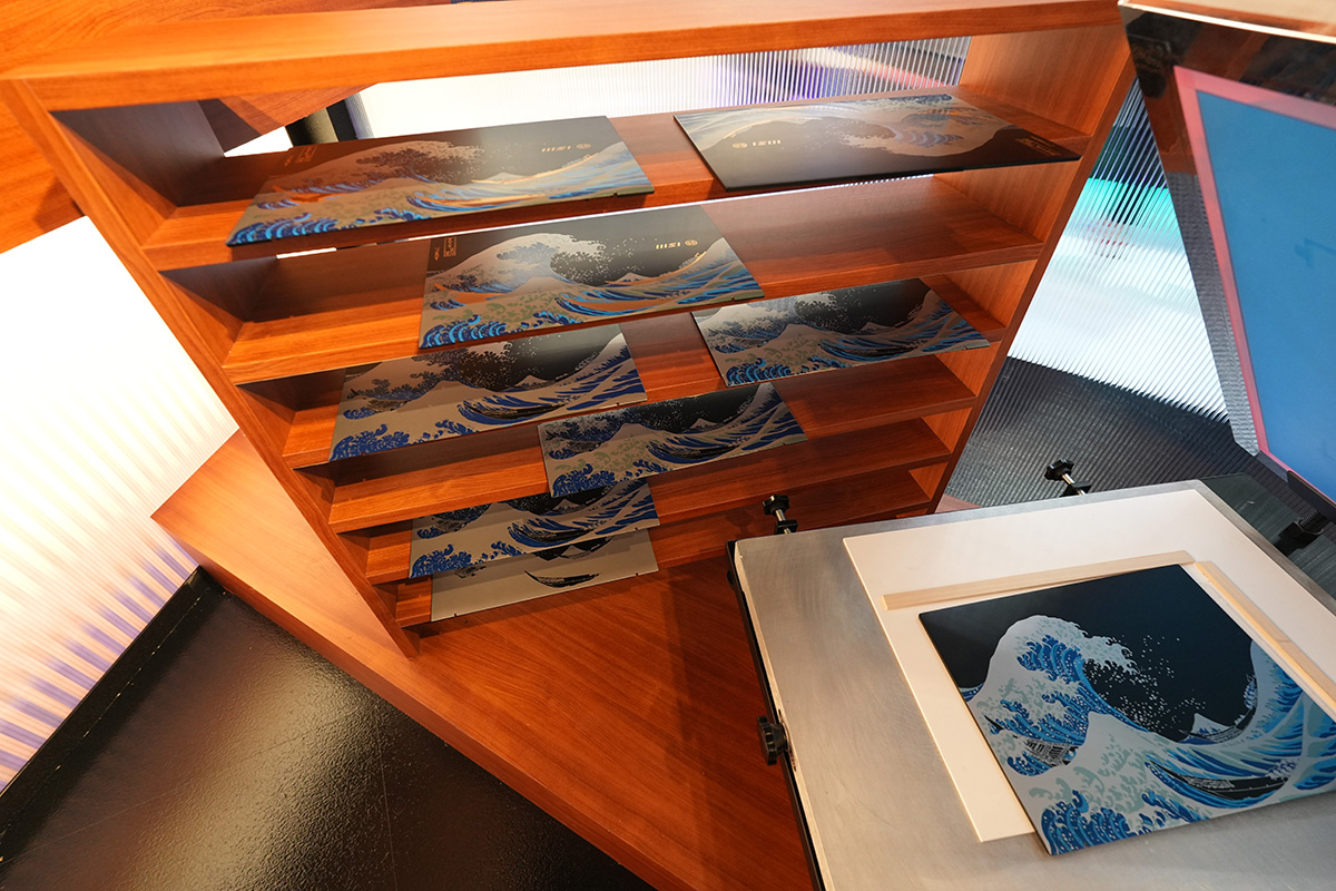 作業現場をイメージした展示スペースも