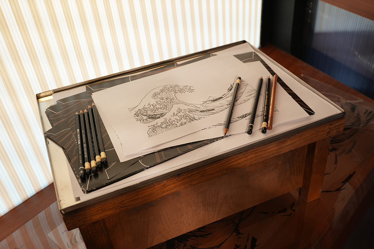 作業現場をイメージした展示スペースも