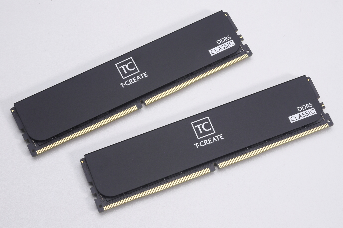 T-CREATE CLASSIC DDR5 DESKTOP MEMORY BLACK(CTCCD564G6000HC48DC01)。DDR5-6000動作対応の32GBメモリ×2枚組