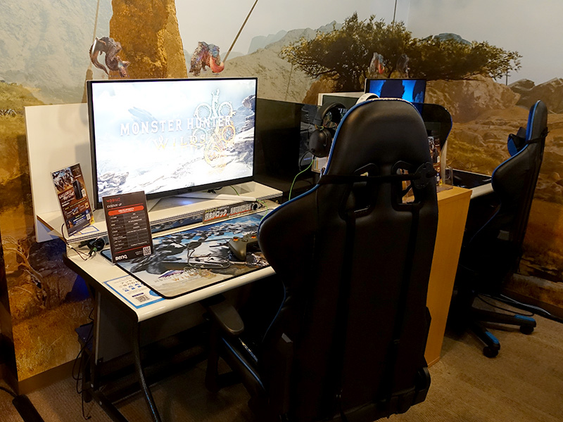 GALLERIAの「モンスターハンターワイルズ動作確認済PC」を試遊機として設置 ©CAPCOM