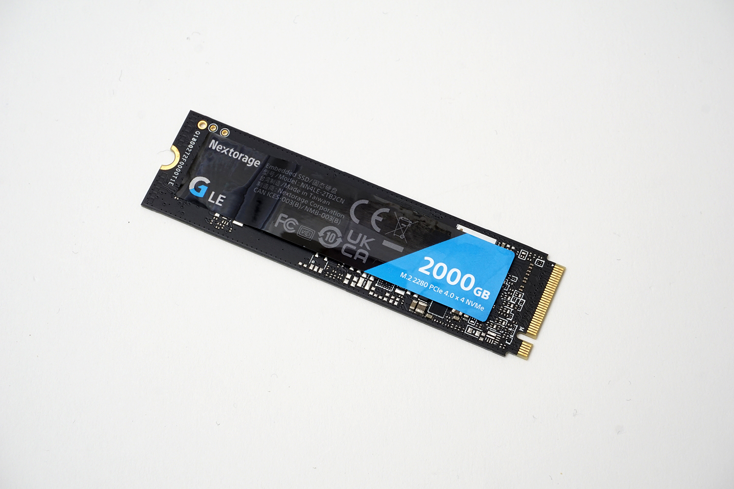 比較用としてDRAMレスのGen 4 SSD、Nextorage Gシリーズ LEの2TBモデルを用意した