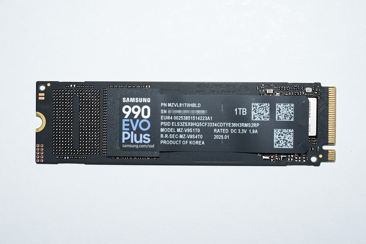 換装に使用するSamsung 990 EVO Plus 1TB(MZ-V9S1T0B-IT)
