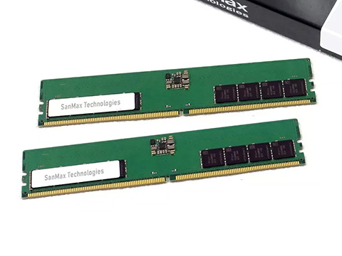 Micron製DRAM採用のDDR5-4800メモリがSanMaxから、32GB×2枚組