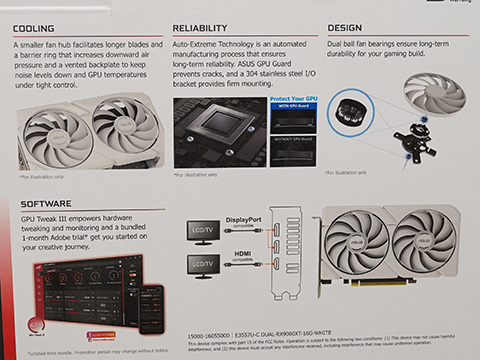 ASUSの白いRadeon RX 9060 XT 16GBが発売、ドスパラ限定モデル - AKIBA