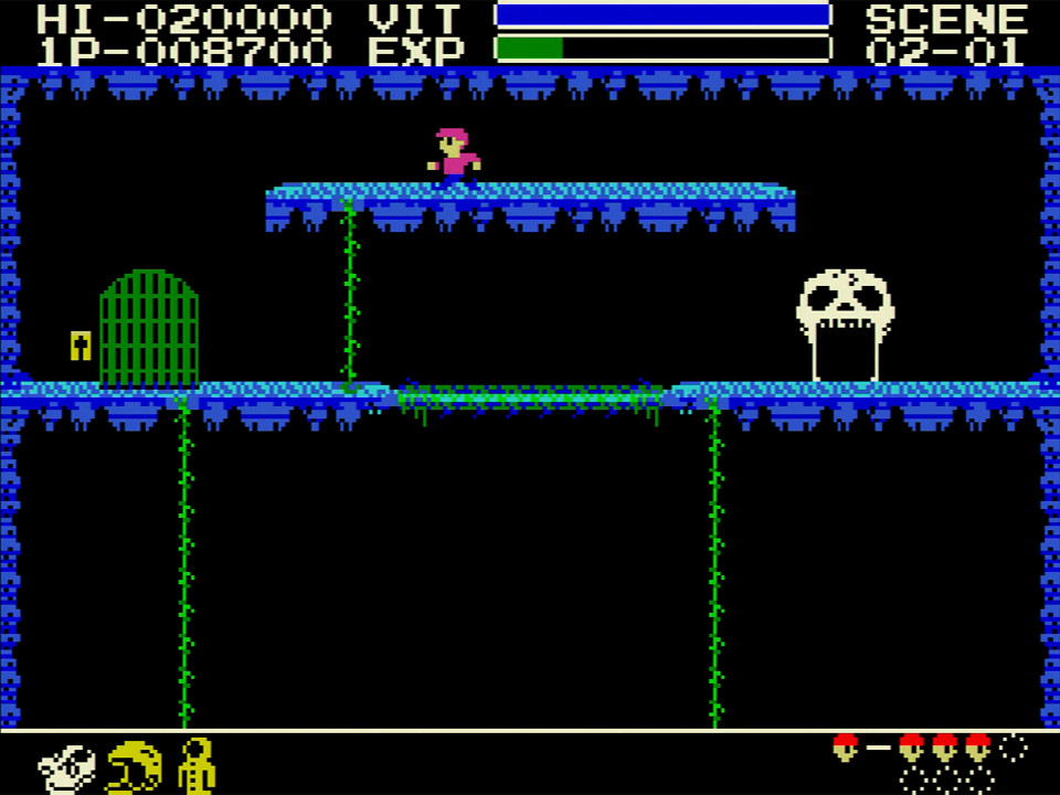 例えばシーン2の1では、牢屋の前を通るとハイパーシューズが出現します。この隠しアイテムを、すべて見つけられるでしょうか？