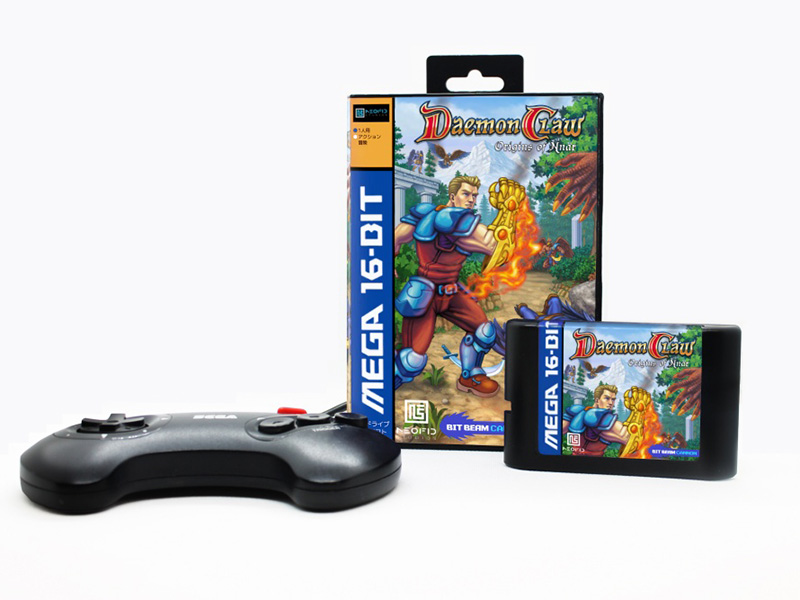 「DaemonClaw: Origins of Nnar」パッケージとカセット ※ゲームパッドは別売