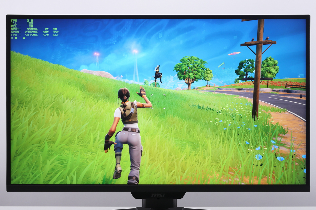 フルHD/320Hzの状態。320Hzの滑らかさと視認性の良さはかなりのもので、競技性の高いゲームはこちらの動作モードがおすすめだ