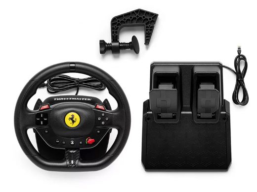 ホールエフェクト式ペダル付属のステアリングコントローラー2