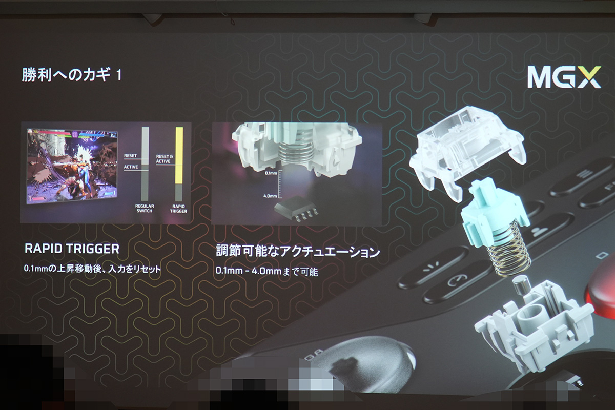 ホールエフェクト磁気式スイッチを採用