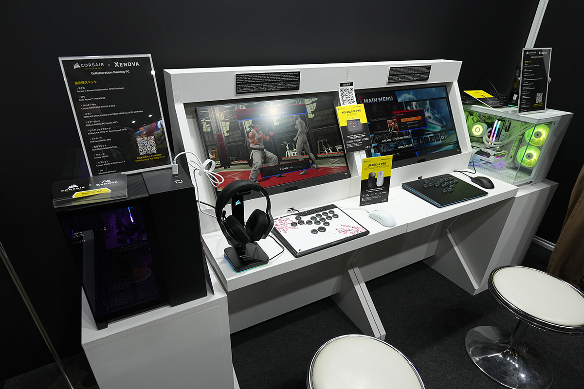 レバーレスアケコンは試遊台も用意されていた