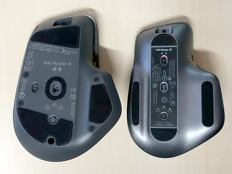 MX MASTER 3S（右）との比較