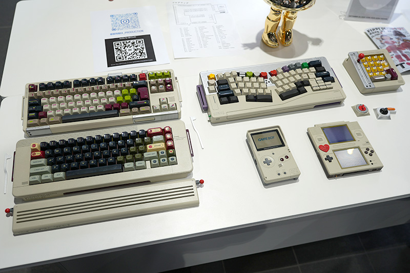 WINMIXブースはレトロなデザインのAliceキーボードなどを展示