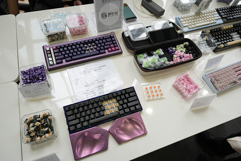 多数のキースイッチの試し打ちが可能なDuhukブース