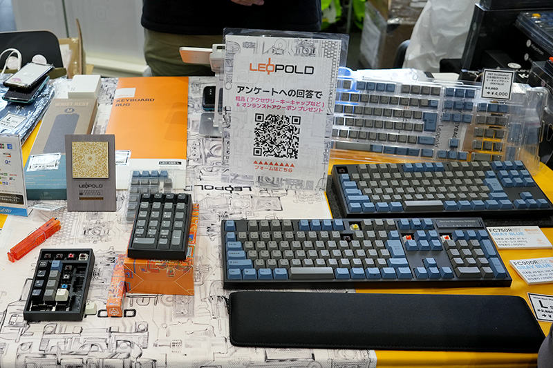 LEOPOLDブースは未発売のメカニカルテンキーを展示