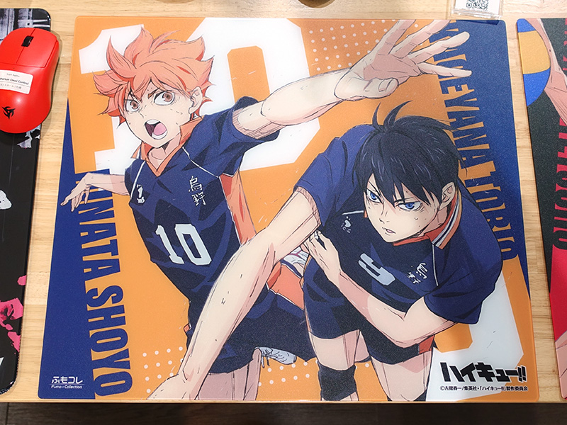 ハイキュー!!×ふもコレ ガラスマウスパッド 烏野高校モデル