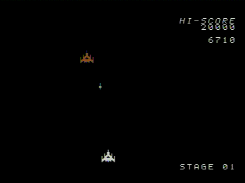 ファイターが捕虜の状態で編隊にいるときにギャラガーを撃ってしまうと、その後はファイターが敵として襲ってきます。終わらせるには、撃破するしかありません。