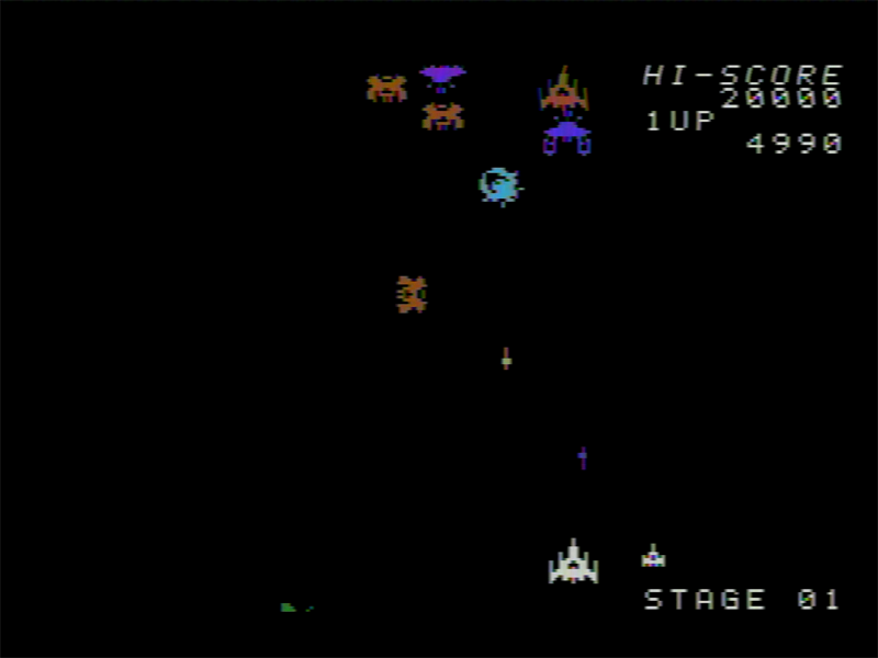 ファイターが捕虜の状態で編隊にいるときにギャラガーを撃ってしまうと、その後はファイターが敵として襲ってきます。終わらせるには、撃破するしかありません。