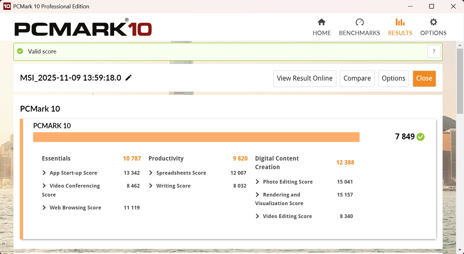 PCMark 10 Standardの結果