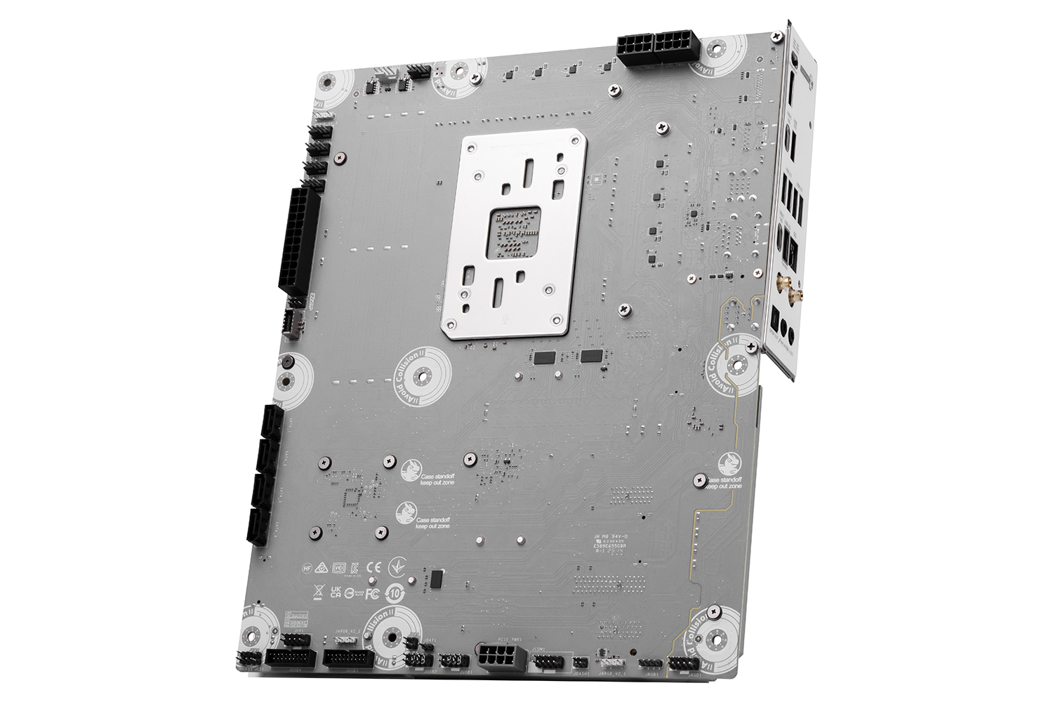 12+2+1フェーズ電源回路、サーバーグレード6層PCB、Gen 5対応を含むPCIeスロット×4とM.2スロット×3、など必要十分な仕様を備える