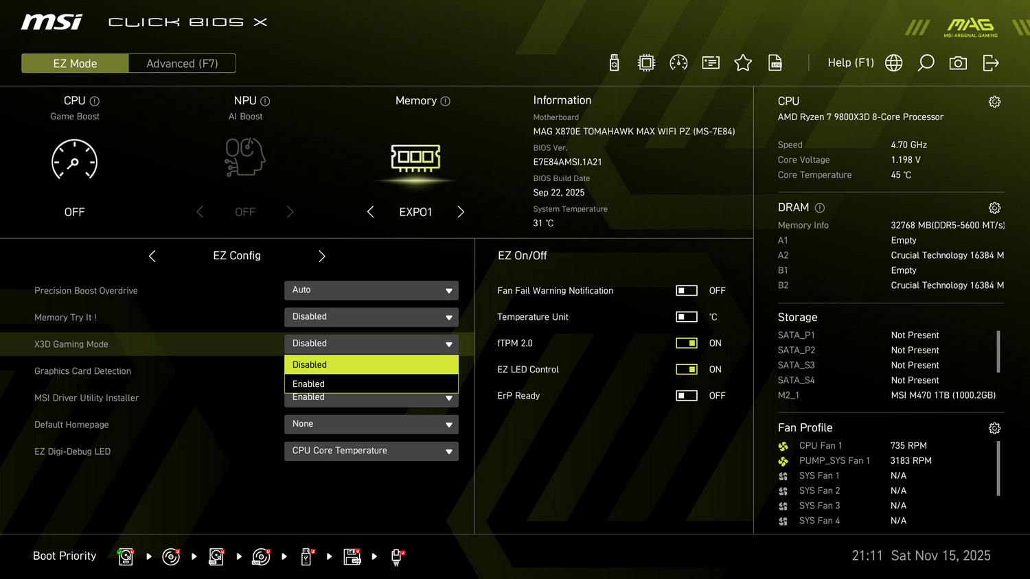 X3DシリーズのCPUにおいてゲーミング性能を向上させる「X3D Gaming Mode」
