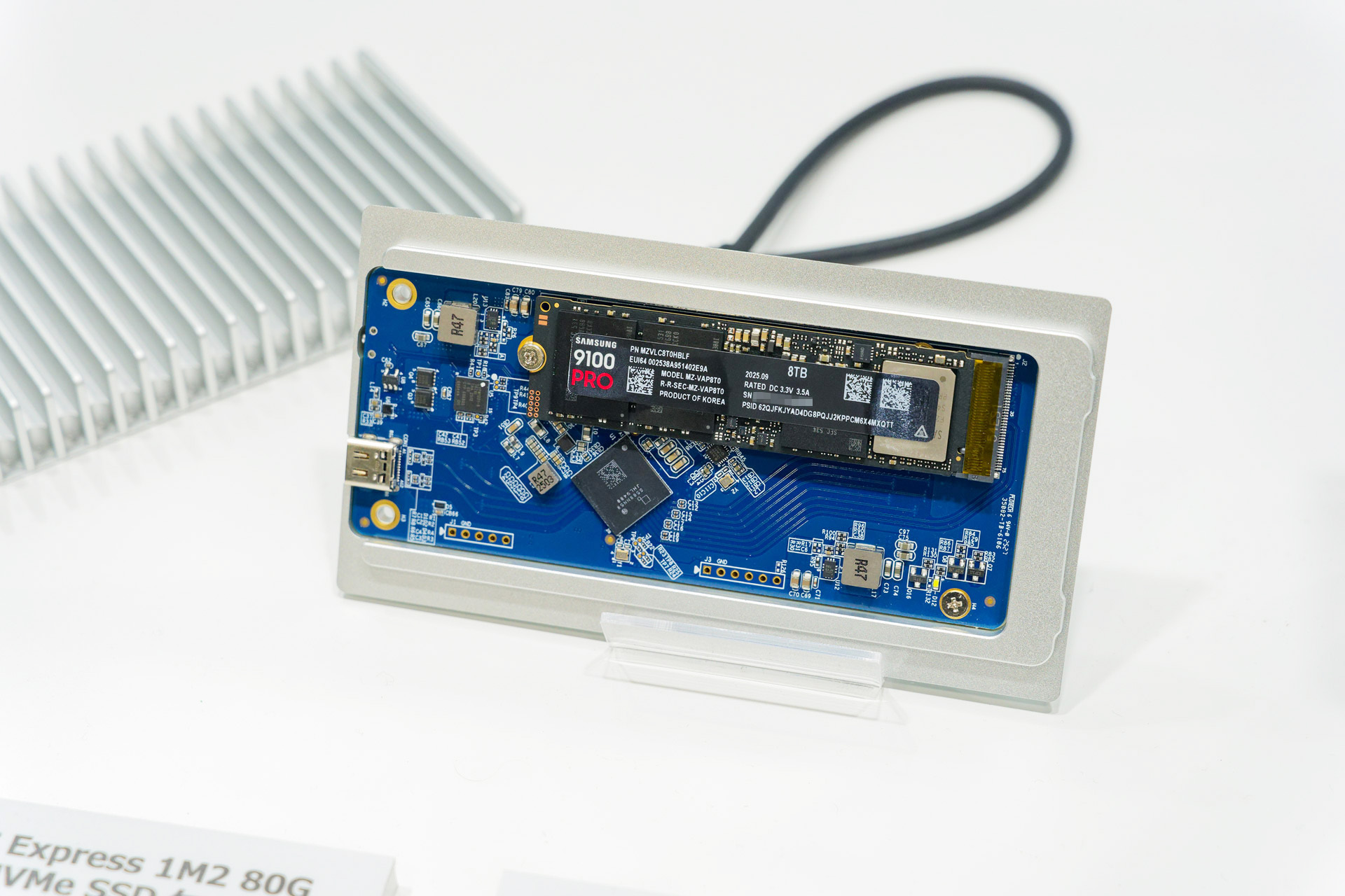 今回の最速ストレージPCをはじめ、PCIe 5.0x4対応SSDの「9100 PRO」の8TBモデルを活用したデモが複数行われていた