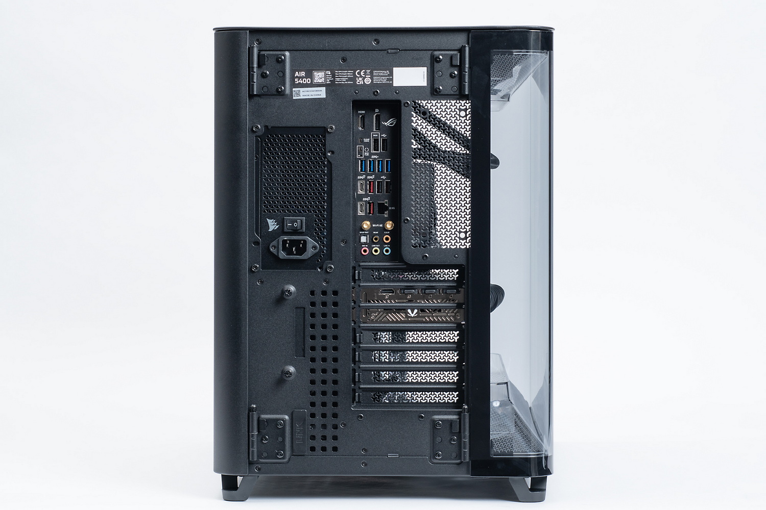 組み込み後の本体前面および背面