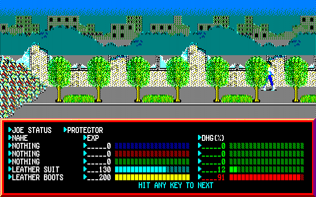 戦闘シーンはアクション風味になっていますが、装備さえ整っていれば接敵して攻撃ボタンを叩きまくれば勝てます。遠距離攻撃をゲットすれば、威力は弱いものの離れた場所から撃つのが安全。ただし、そればかりを繰り返すと防具の熟練度が上がらないというデメリットも。