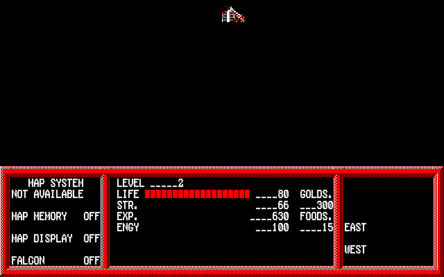 フィールドは、このような感じで描かれていきます。瞬間表示ではないため描画速度は若干気になりますが、建物裏の通路まで見えるのが便利なところ。