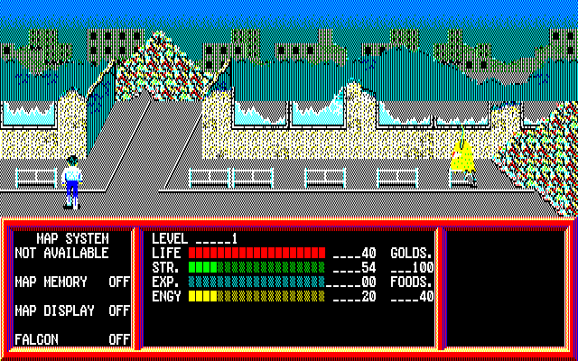 フィールドマップは、通路で北を向いている時と南を見ているときとでは、画面に描画されるものが変わります。北向き時と南を向いた時では画面が反転するので、マッピングする際には紙を180度ひっくり返す必要がありました。試しに、1cm×1cmのマス目を1ブロックとして、1画面を横5ブロック×縦2ブロックでマッピングしてみました。1枚目の写真はスタート地点から左に1ブロック移動したところで、それを書き込んだのが2枚目の方眼紙写真です。左側の5ブロック×2ブロック分が、写真の位置に対応しています。主人公を画面下に移動させると、3枚目の写真の場面に。ここで方眼紙を反転させて書き込むと、写真4枚目のようになる、という感じでした。