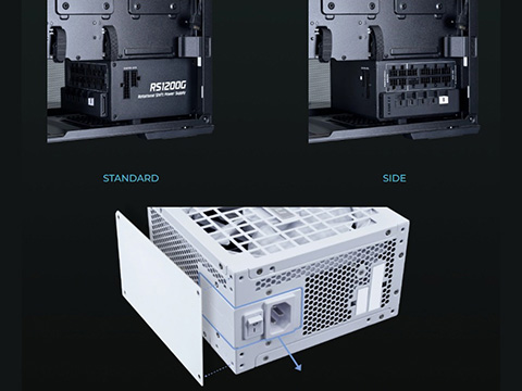 回転式ACコネクタを備えたフルモジューラー式ATX電源「RS」がLian Li