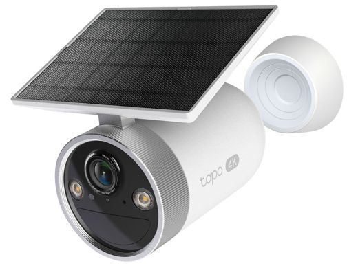 ソーラーパネル一体型のフルワイヤレス4Kセキュリティカメラ「Tapo