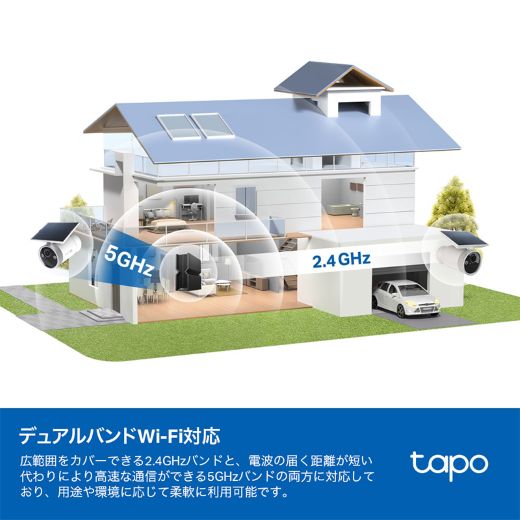 ソーラーパネル一体型のフルワイヤレス4Kセキュリティカメラ「Tapo