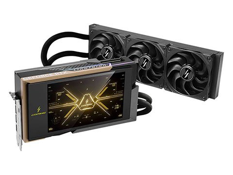 水冷仕様で8インチ画面搭載の「GeForce RTX 5090 32G LIGHTNING Z」が